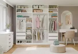 100 OPENO BALTA papildoma lentyna – modulinė 100 cm spintos lentyna miegamajam