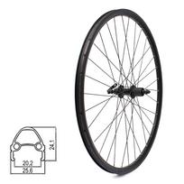 Galinis ratas J19SB 28" // V-Brake stabdžiams, 32H, kasetė, QR, kniedytas, dvigubas, aliuminis