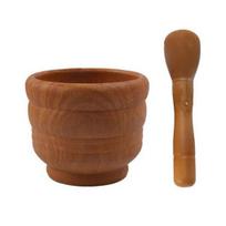 Plastic Mortar And Pestle Set Spice Grinder Garlic Herb Crusher Bowl Kitchen Smashing Tool 1 Set brown