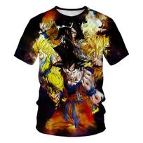 „Dragon Ball“ marškinėliai vaikams, marškinėliai „Anime“ figūrėlės „Son Goku Super Saiyan“ marškinėliai berniukams marškinėliai Vaikiški drabužiai Vasariniai trumpomis rankovėmis M brown