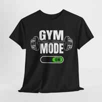 GYM Mode ON T-Shirt | Powerlifting Enthusiast Tee | Gym Workout Shirt L black
