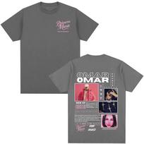 Hot Omar Courtz Primera Musa Tour Album Poster Graphic Print T-Shirt Men Women Streetwear Hip Hop Fashion Casual Cotton Short Sleeve Summer New Tee L dramblio kaulas