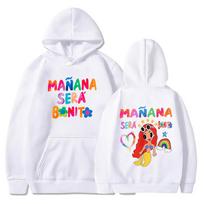 Female Singer Karol G Hoodies Manana Sera Bonito Printing Hoodie Multi-colors Sweatshirts Y2k Fleece Hoody for Men Women XXXL balta