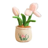 Gėlės Žalias Augalas Pliušinis Žaislas Kimštas Gėlių Vazonas Kiaulpienė Lelijų Irisas Tulpė Anturis Orchidėja Braškė Namų Dekoras Dovana 30cm