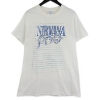 Vintage Nirvana Kurt Cobain Band T-Shirt White S Retro Music XL gray