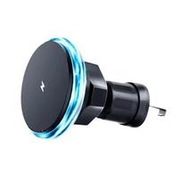 Xiaomi Magnetic Car Wireless Charger RGB For iPhone12 13 14 15 16 17 Pro Max Macsafe Car Phone Holder Stand Mount Fast Charging Station gray