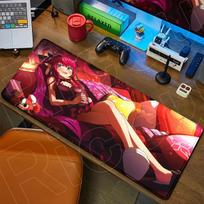Anime Sexy Girl Rubber Computer Mouse Pad Washable Hololive Irys Desktop Rug PC Gaming Accessories XXL Office Cabinet Mouse Mats 30cm by 60cm blue