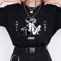 Osaki & Komatsu Shirt, Nana Anime Tshirt, Nana Tee, Black Stones Band 110 white