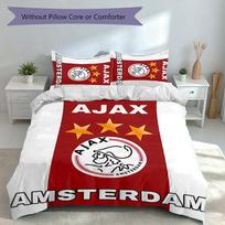 3pcs AFC Ajax Duvet Cover Set, Includes 1 Duvet Cover and 2 Pillowcases,Skin-Friendly&Comfortable Fabric,Suitable Bedding Sets 135cmx200cm