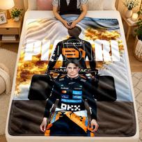 Flanelinė pledas Oscar Piastri Šiltas minkštas pledas naudojimui patalpoje ant sofos lovos svetainėje 100cmx150cm
