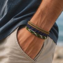Men Stackable Braided Rope Bracelet Paracord Wristbands Adjustable Outdoor Sport Survival Braclet Fashion Layering Jewelry Homme Adjustable brown