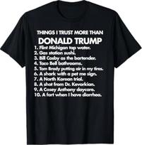 Thing I Trust More Than Donald Trump T-Shirt M gray