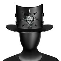 European & American Plague Doctor Unisex Top Hat - Halloween Punk Style Ball Accessory One Size gray