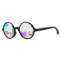 Kaleidoscope Glasses Rave Steampunk Goggles Kaleidoscope Sunglasses Unisex white