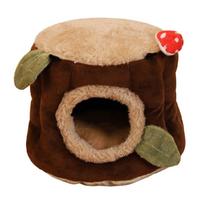 Bird Warm Nest Plush Tent Hanging Parrot Hammock Bed Hideout for Squirrel Ferret S beige