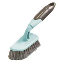Household Floor Brush Ergonomic Non-Slip Handle Hard Bristles Floor Scrubber Kitchen Bathroom mėlyna