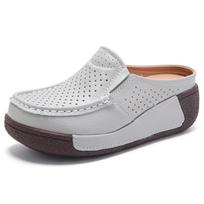 Sportbačiai Moteriški Batai Platforma Loafers Odiniai Plokščias Slip-On Nauji pavasariniai laisvalaikio batai 35-41 41 pilka