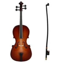 Mažas medinis violončelės modelis, sudėtinga violončelės figūrėlė, kolekcinis daiktas, violončelės dekoracija muzikantams ir dovanoms 20cm black