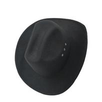 Vintage Western Cowboy Hat For Men Women Gentleman Cowgirl With Wide Brim Cloche Church Party Cap Sombrero Hombre 56-58cm black