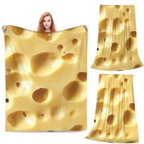 Skanus sūrio luitas pledas Minkštas šiltas flanelės pledas Pledas lovai Svetainei Iškylai Kelionei Namams Sofa 80x120cm beige