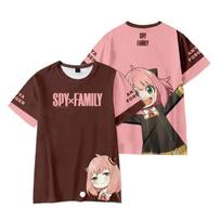 Spy X Family 3D Print T-Shirts Anime Harajuku Kawaii Men Women Cosplay Oversized T Shirt Tops Tees Adult Clothing Gift Top 6XL pink