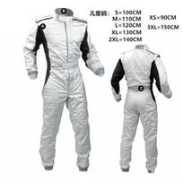 Vienos dalies Go-Kart lenktyninis kostiumas Suaugusiems Vaikams Vėjui atsparus Kartingo Visureigio Motokroso Važiavimo Praktikos Įranga Kids L 110-120cm white