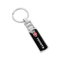 Automobilio emblema Raktų pakabukas Guminis Metalinis Raktų pakabuko Papuošalai Aksesuarai Skirta Toyota GR Corolla Yaris Aygo Prius Camry Auris Avensis 4Runner KT7 white
