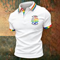 Men's Casual Color-Block Striped  Short-Sleeve Shirt M balta