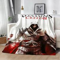 A-Assassins C-Creed Classic Game Flannel Blanket Soft Throw Blanket Art For Home Decor Bedroom Bed Sofa Picnic Fans Gifts Size: 75*100cm, Weight: 280 GSM gray