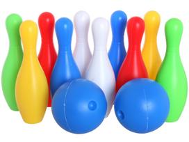 GAME colorful large bowling arcade Family for children 6 bowling pins + 2 balls