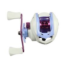Macaron Micro Baitcasting Reel and Rod with Metal Line Cup for Raft Fishing gray