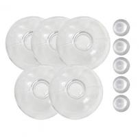 5Pcs Diy Stress Ball Making Kit Stress Relief Toys With Square Blocks Fillers Colored Clay Clear Glue For Anxiety Relief Gifts white