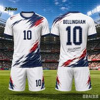 2026 Specialus Bellingham #10 Gerbėjų Futbolo Marškinėlių Šortų Rinkinys Anglijos Gerbėjų Marškinėliai ir Šortai Vasaros Vaikams 2 Dalių Rinkinys 110 gray