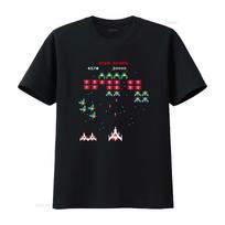 Vintage s Retro Arcade Pixel Space Invaders Game Print Casual T Shirt vintage Washed Stretched graphic Slightly S black