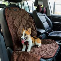 Atspari vandeniui šunų automobilio sėdynės užvalkalas-apsauga galinei sėdynei ir hamakui Single Seat Brown 110cm gray