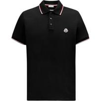 Moncler Logo Patch Short Sleeved Polo Shirt K10918A7030084556999 S black