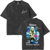 Skalbtas vintažinis Britney Spears The Britney Album grafinis marškinėlis vyrams moterims kasdienis retro per didelis trumpomis rankovėmis marškinėlis gatvės stilius XL black