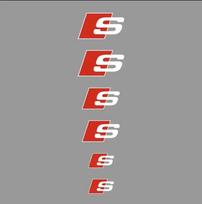 6 vnt. Stabdžių suportų automobilio lipdukas Decal Ratų automobilio logotipas Dekoravimo priedai qaz16s Sline TT A1 A2 A3 A4 A5 A6 A7 A8 8P B6 B7
