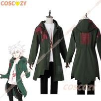 Anime Super Danganronpa 2 Nagito Komaeda Cosplay Kostiumai Striukė Perukas Helovino Kostiumas Anime Figūrėlė Drabužiai Kostiumas L black