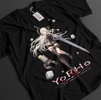 Nier Automata Shirt YoRHa 2B Tshirt 9S T-Shirt A2 Top Eve Nines Adam Anime Tee M gray