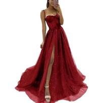 Naujas išleistuvių vakarėlis Suknelės Vestido de Festa Juoda Suknelė su kaklu Elegantiška Stilius Nėriniai Elegantiškas Sexy Slit S tamsiai raudona spalva