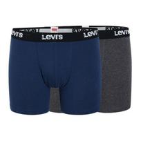 Levis Color Block Letter Jacquard Comfortable Mid-Rise Boxer Briefs Men underwear 87619-0061 XL black