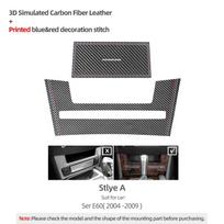 Skirta BMW 5 serijos E60 2004-2009 m. Pagaminta iš Alcantara Centrinės konsolės skydelio apdaila Performance laikymo dėžutės pamušalas Automobilio interjero aksesuarai C 9002 Black gray