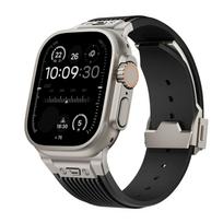 Transparent Silicone Bracelet for Apple Watch Ultra 2 49mm Series 10 9 8 7 46mm 45 Sport Men Band for iWatch 6 5 4 SE 44mm Strap 44mm 45mm 49mm black