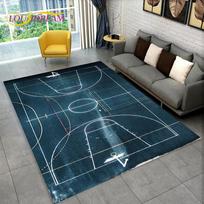3D krepšinio aikštelės animacinis kilimas, didelis neslystantis vaikiškas grindų kilimėlis svetainei, miegamajam, sofai, žaidimų kambariui 60*90cm