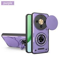 Funda Para For Honor Magic 8 Lite 5G Case Armor Slide Camera Lens Protection Cover For Honor Magic8 Lite Car Magnetic Ring Coque HONOR Magic8 Lite gray