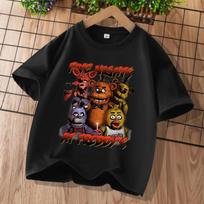 Five Nights At Freddys FNAF Cute Casual Men T Shirt Women Tee Boys Top Children Parent Child Cotton short sleeves kids Tshirt 140 brown