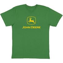 John Deere Green Classic Yellow Trademark Short Sleeve T-Shirt L žalia