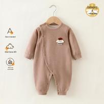 A-Class Warm Baby Onesie: Long-Sleeve, Belly-Protective, Perfect for Spring & Autumn, Ideal for Crawling & Outings Size 73 white