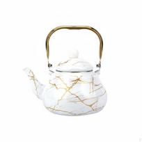 PearShaped Enamel Teapot AntiScald Handle Stovetop Kettle Induction & Gas Compatible 2.5L balta